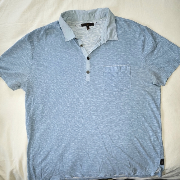 Men's 7 For All Mand Kind Polo Sz Large - Picture 1 of 6